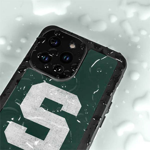 Michigan State University Spartans Away Grey S iPhone 14 Pro Max Waterproof Case