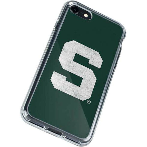 Michigan State University Spartans Away Grey S iPhone SE (2nd & 3rd Gen) Clear Case