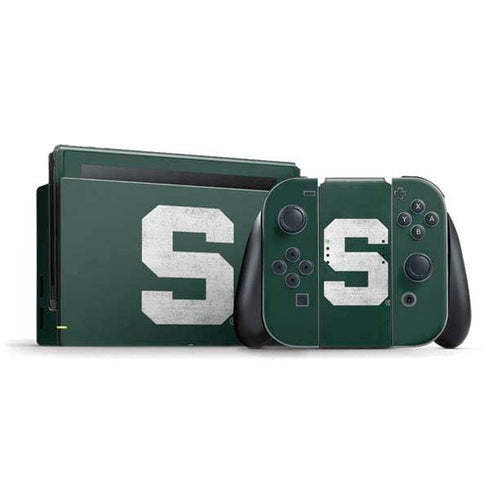Michigan State University Spartans Away Grey S Nintendo Switch Bundle Skin