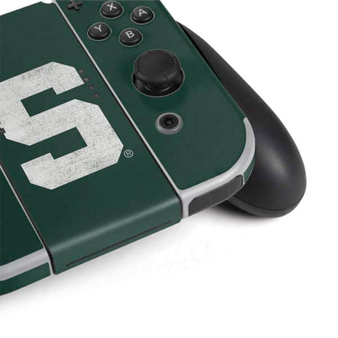 Michigan State University Spartans Away Grey S Nintendo Switch OLED (2021) Skin