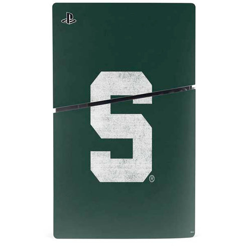 Michigan State University Spartans Away Grey S PS5 Slim Disk Bundle Skin
