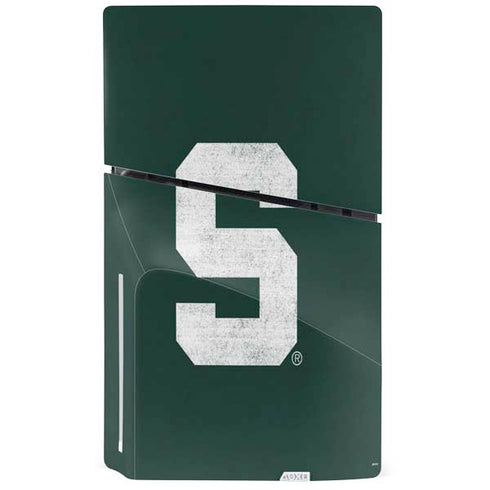 Michigan State University Spartans Away Grey S PS5 Slim Disk Bundle Skin
