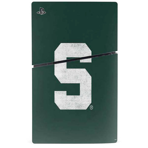 Michigan State University Spartans Away Grey S PS5 Slim Digital Edition Bundle Skin