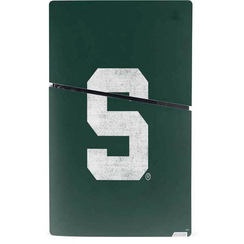 Michigan State University Spartans Away Grey S PS5 Slim Digital Edition Bundle Skin