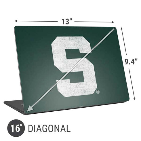 Michigan State University Spartans Away Grey S Universal Laptop 16in (13 x 9.4in) Skin