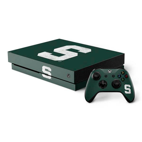 Michigan State University Spartans Away Grey S Xbox One X Bundle Skin
