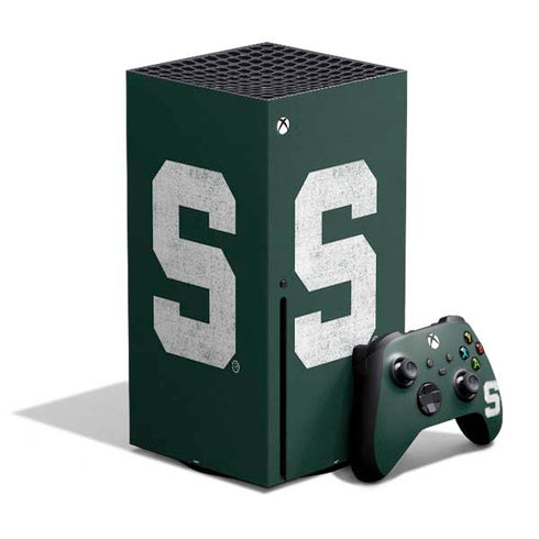 Michigan State University Spartans Away Grey S Xbox Series X Bundle Skin