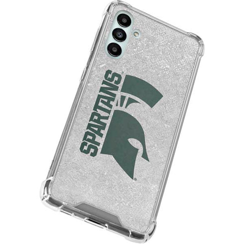 Michigan State University Spartans Half Logo Galaxy A13 5G Clear Case