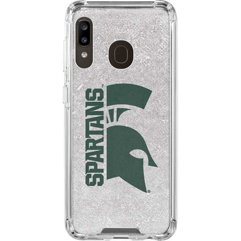 Michigan State University Spartans Half Logo Galaxy A30 Clear Case