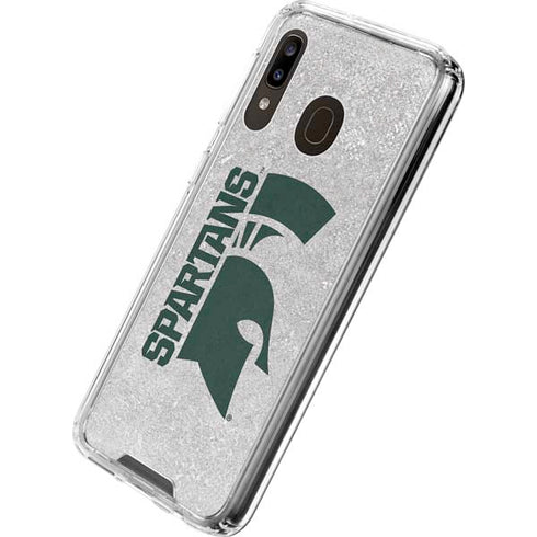 Michigan State University Spartans Half Logo Galaxy A30 Clear Case