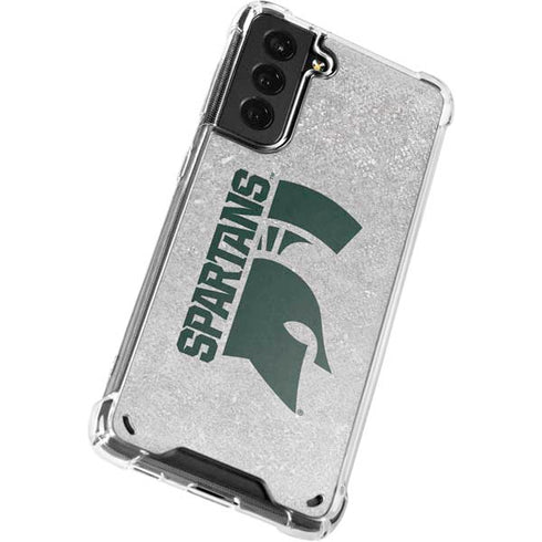 Michigan State University Spartans Half Logo Galaxy S21 Plus 5G Clear Case