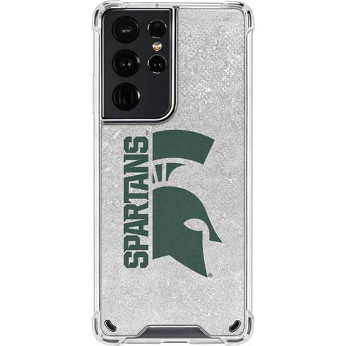 Michigan State University Spartans Half Logo Galaxy S21 Ultra 5G Clear Case