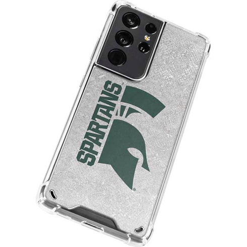 Michigan State University Spartans Half Logo Galaxy S21 Ultra 5G Clear Case