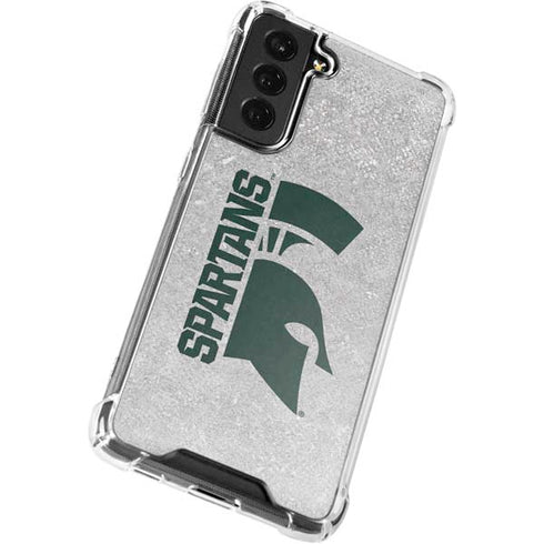 Michigan State University Spartans Half Logo Galaxy S22 Clear Case