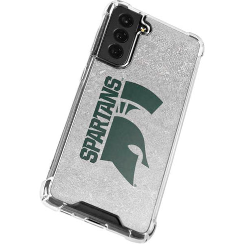 Michigan State University Spartans Half Logo Galaxy S22 Plus Clear Case