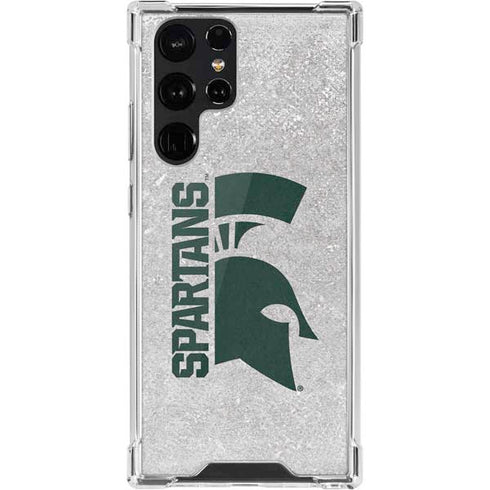 Michigan State University Spartans Half Logo Galaxy S22 Ultra Clear Case
