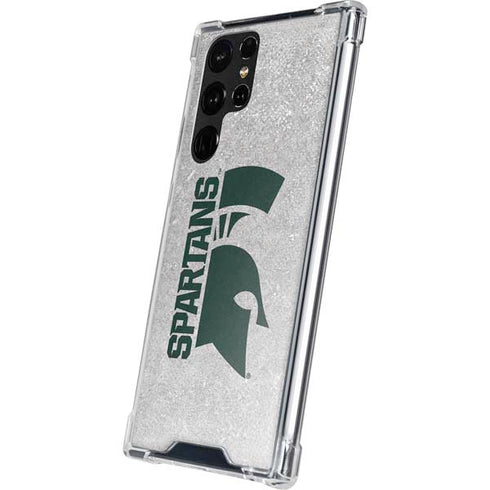 Michigan State University Spartans Half Logo Galaxy S22 Ultra Clear Case