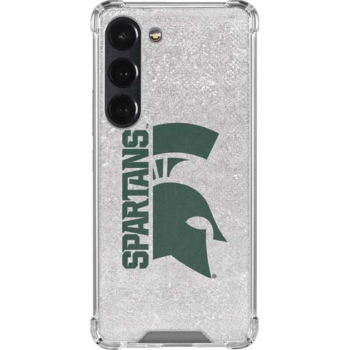Michigan State University Spartans Half Logo Galaxy S23 Clear Case