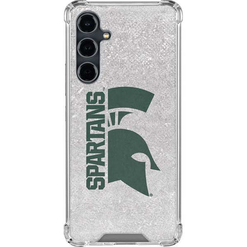 Michigan State University Spartans Half Logo Galaxy S23 FE Clear Case