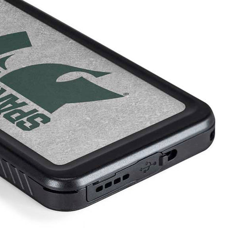 Michigan State University Spartans Half Logo Galaxy S23 Plus Waterproof Case