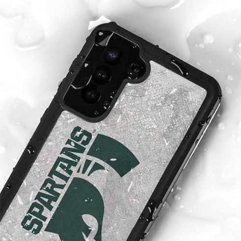 Michigan State University Spartans Half Logo Galaxy S23 Plus Waterproof Case