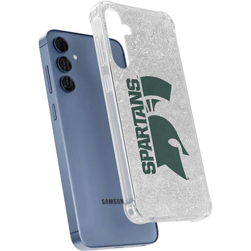 Michigan State University Spartans Half Logo Galaxy S24 Clear Case