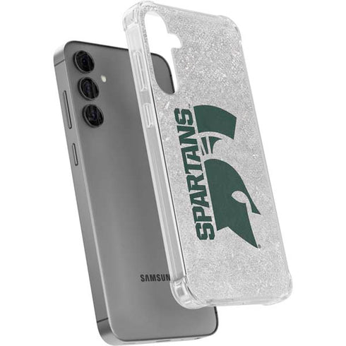 Michigan State University Spartans Half Logo Galaxy S24 Plus Clear Case