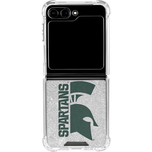 Michigan State University Spartans Half Logo Galaxy Z Flip5 5G Clear Case
