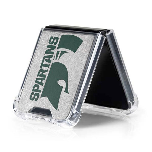Michigan State University Spartans Half Logo Galaxy Z Flip5 5G Clear Case