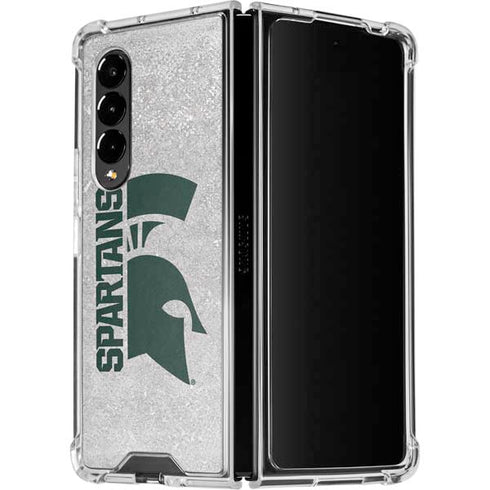 Michigan State University Spartans Half Logo Galaxy Z Fold4 5G Clear Case