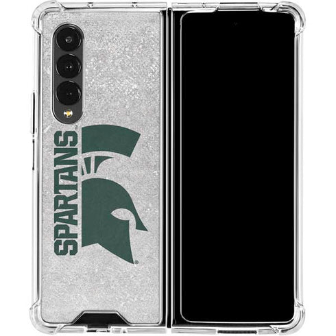 Michigan State University Spartans Half Logo Galaxy Z Fold4 5G Clear Case