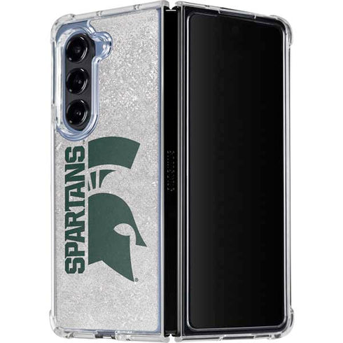 Michigan State University Spartans Half Logo Galaxy Z Fold5 5G Clear Case
