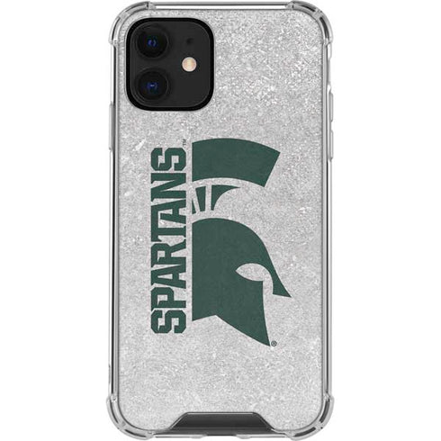 Michigan State University Spartans Half Logo iPhone 12 Clear Case