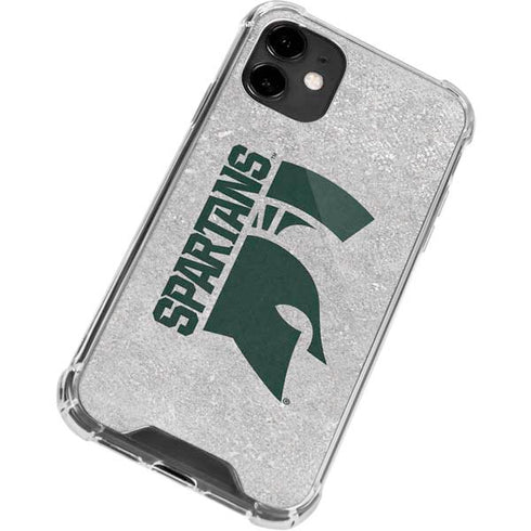 Michigan State University Spartans Half Logo iPhone 12 Clear Case