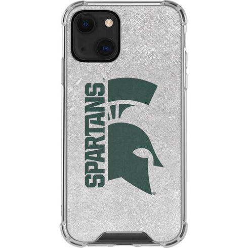Michigan State University Spartans Half Logo iPhone 13 Clear Case
