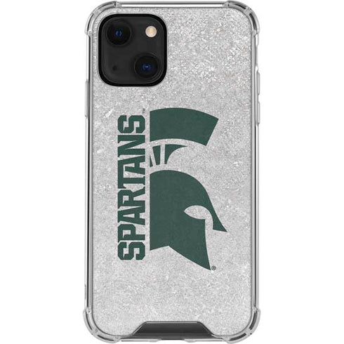 Michigan State University Spartans Half Logo iPhone 13 Mini Clear Case