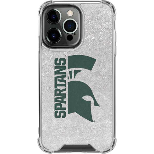 Michigan State University Spartans Half Logo iPhone 13 Pro Clear Case