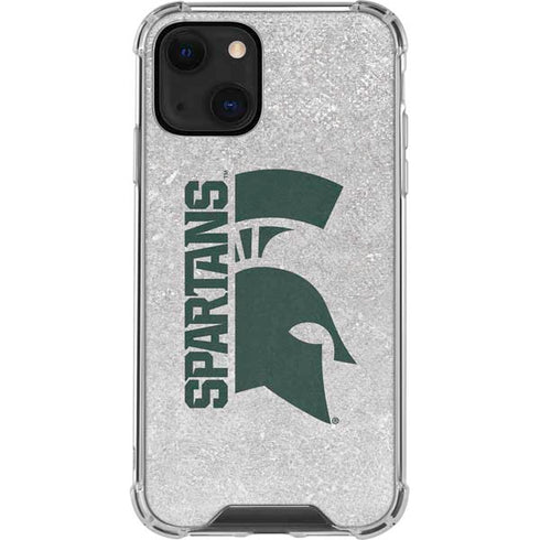 Michigan State University Spartans Half Logo iPhone 14 Clear Case