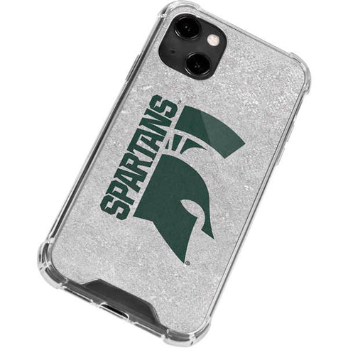 Michigan State University Spartans Half Logo iPhone 14 Clear Case
