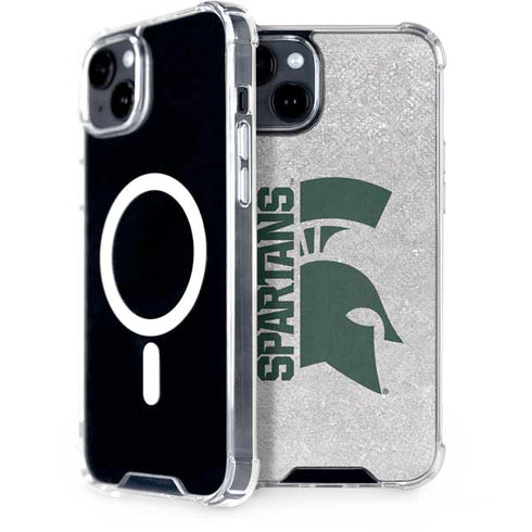 Michigan State University Spartans Half Logo iPhone 15 Plus MagSafe Case