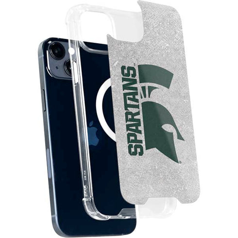 Michigan State University Spartans Half Logo iPhone 15 Plus MagSafe Case