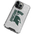 Michigan State University Spartans Half Logo iPhone 14 Pro Clear Case