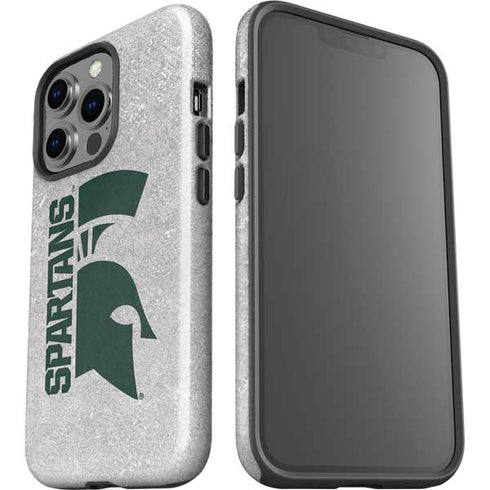 Michigan State University Spartans Half Logo iPhone 14 Pro Impact Case