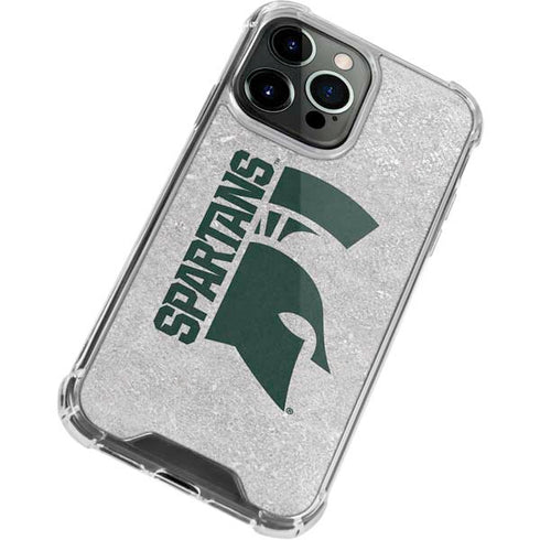 Michigan State University Spartans Half Logo iPhone 15 Pro Max Clear Case