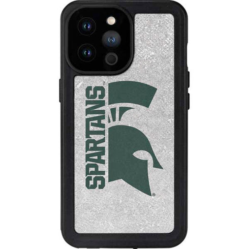Michigan State University Spartans Half Logo iPhone 14 Pro Max Waterproof Case