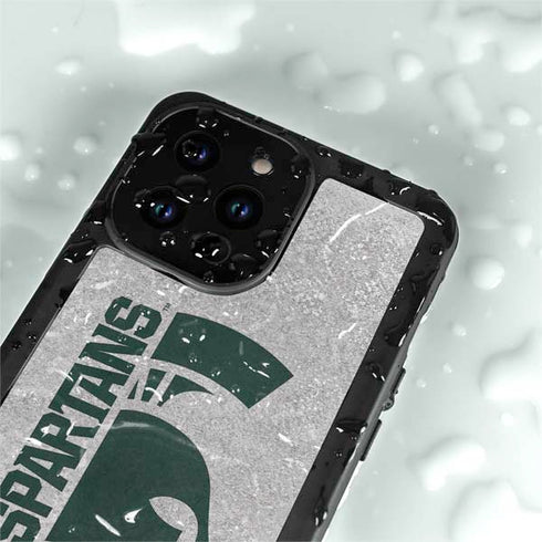 Michigan State University Spartans Half Logo iPhone 14 Pro Max Waterproof Case