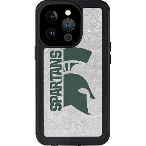 Michigan State University Spartans Half Logo iPhone 14 Pro Waterproof Case