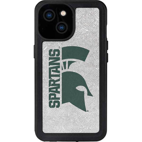 Michigan State University Spartans Half Logo iPhone 15 Waterproof Case