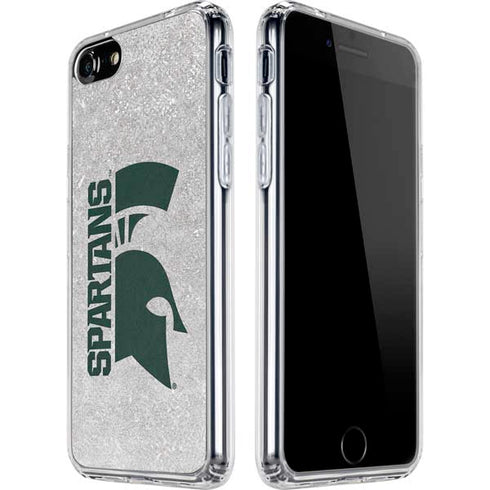 Michigan State University Spartans Half Logo iPhone SE (2nd & 3rd Gen) Clear Case