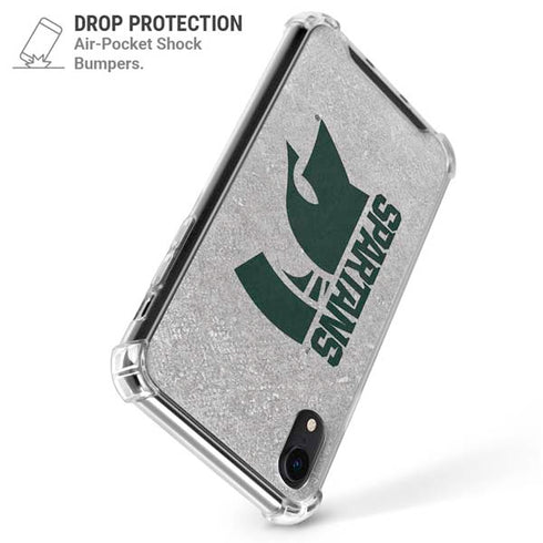 Michigan State University Spartans Half Logo iPhone XR Clear Case